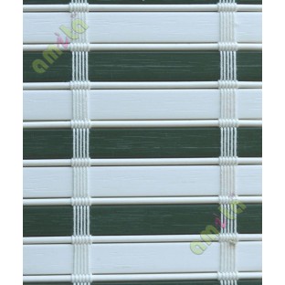 White and green color stripes PVC blinds